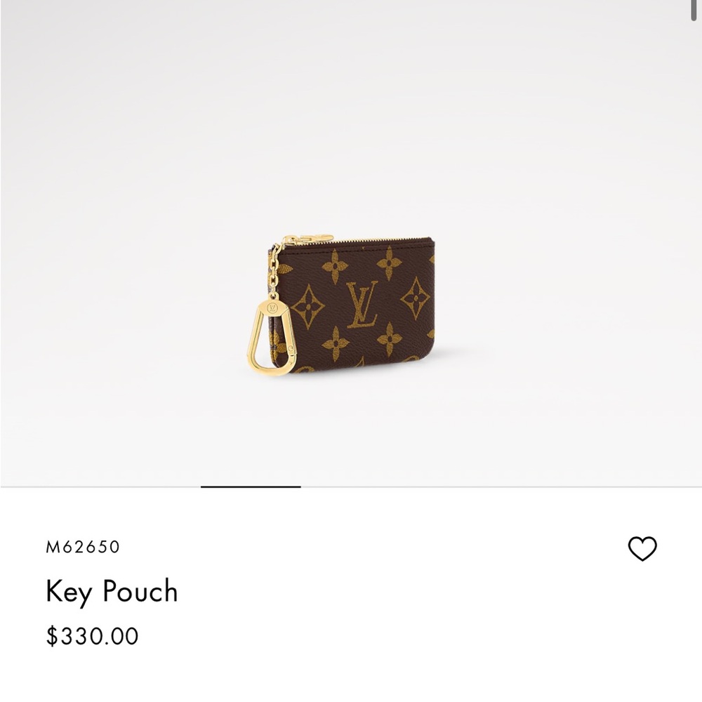 Louis Vuitton Brown and Gold Key & Card Holder with Monogram Design